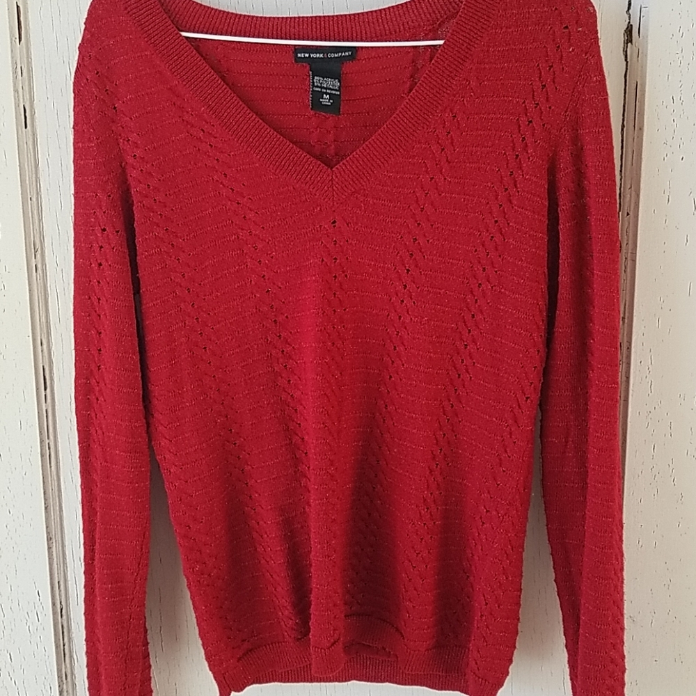 Red w/gold sweater